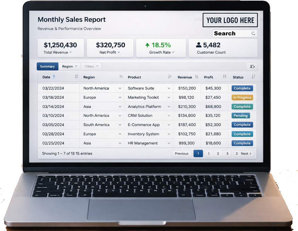 jQuery DataTables Preview